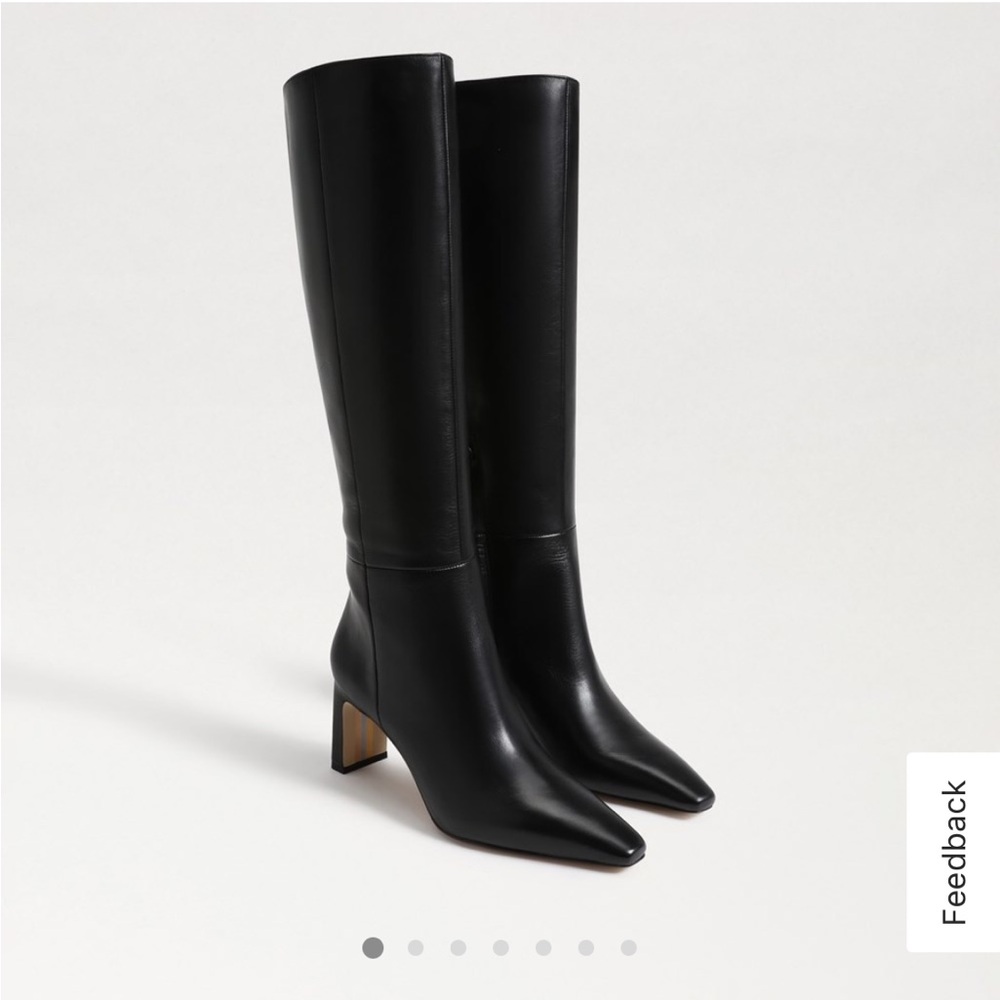 Sam Edelman - Sylvia Wide Calf Boots - Black - Size 8